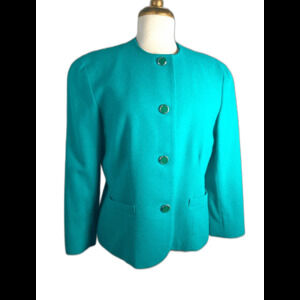 Pendleton Blazer Size 14 Vintage 80's Mob Wife Old Money Virgin Wool Blazer